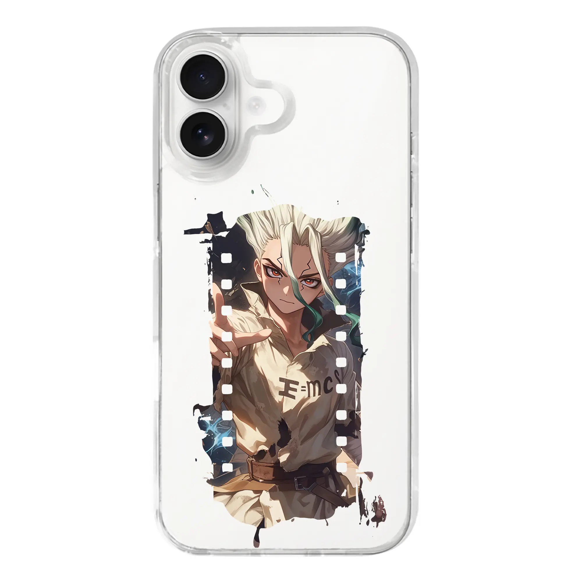 ドクターストーン グッズ,石神千空 - iPhone 17シリーズ 透明スマホケース – 薄型・耐衝撃・精密フィット保護カバー